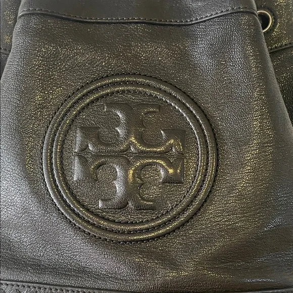 TORY BURCH Black Leather Tote Bag - Picture 3 of 11